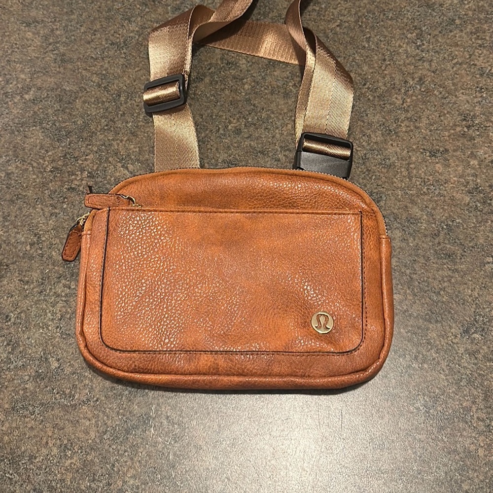 Lululemon Brown Leather Everywhere Belt Bag. Brand New.